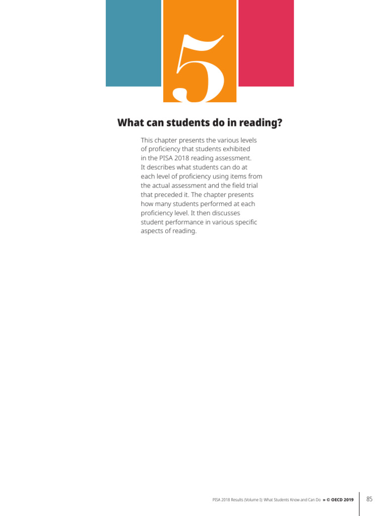 What Can Students Do in Reading? | PDF | Programme For International ...