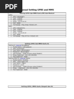 Manual Setting GPRS and MMS