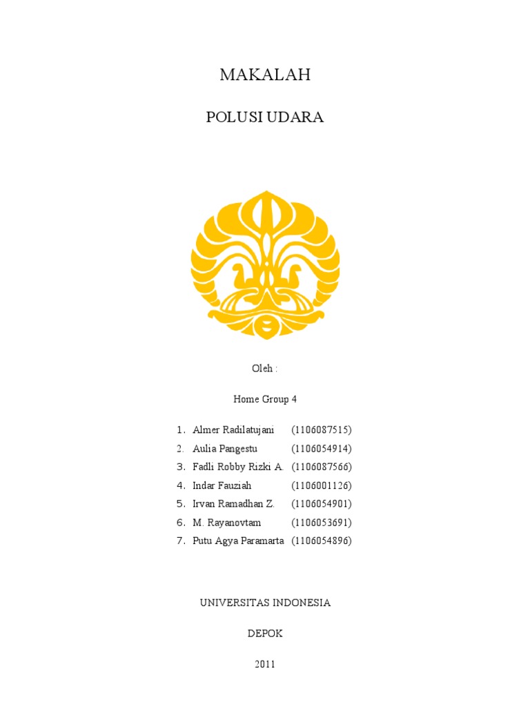 Makalah Polusi Udara | PDF
