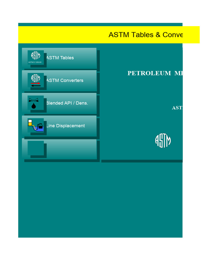 ASTM Petroleum Measurement Tables | PDF | Barrel (Unit) | Gallon