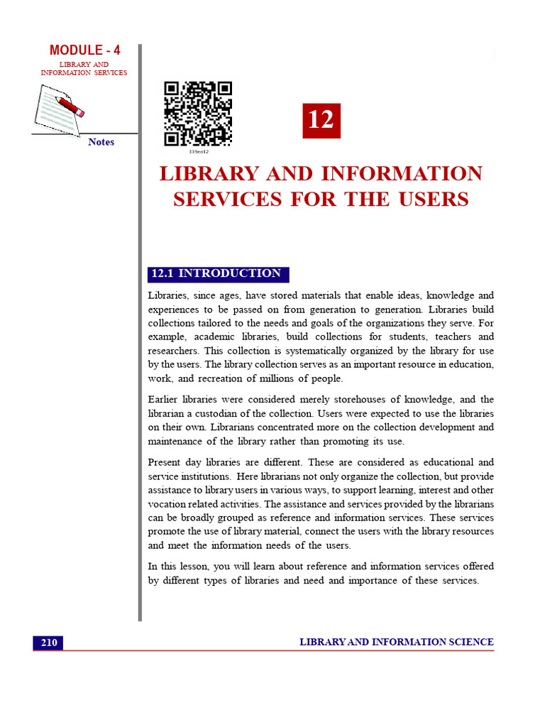 Library Information Services Overview | PDF | Libraries | Information ...