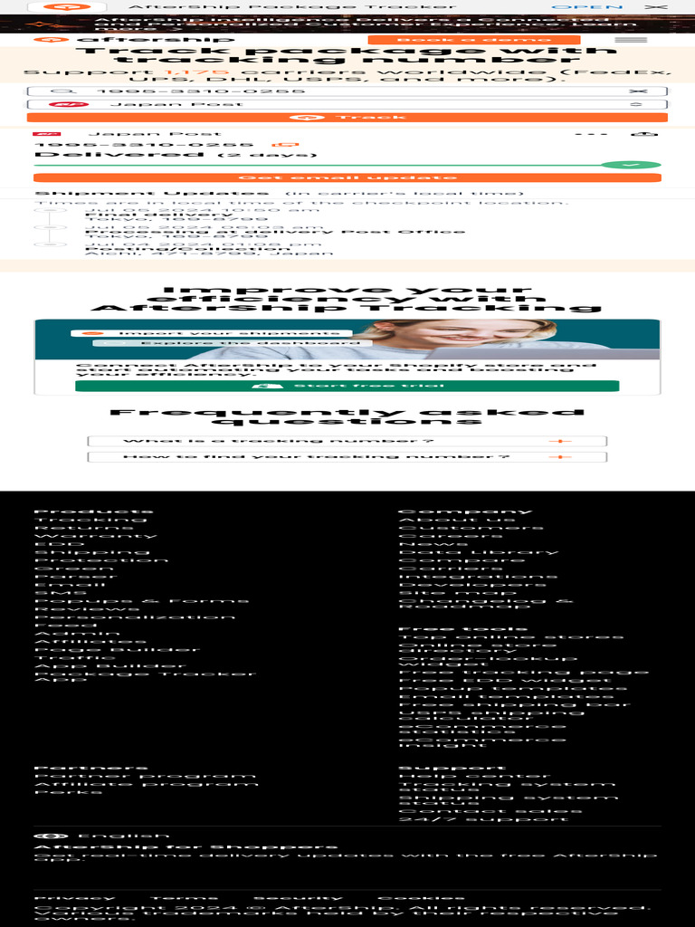 Global Package Tracking Aftership Pdf United States Postal