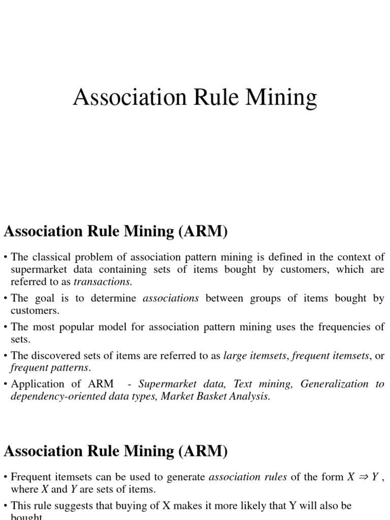 Association Rule Mining | PDF | Applied Mathematics | Algorithms