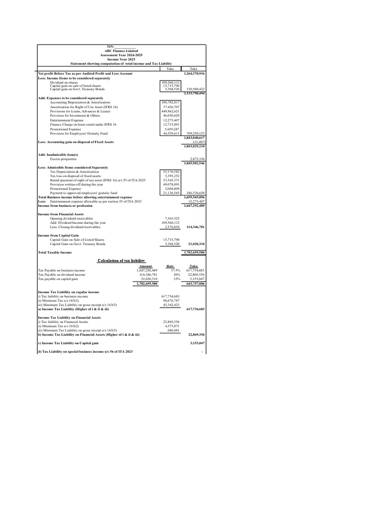 V1 abc bank plc computation for income year 2023 pdf income