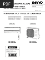 Sanyo Split AC Technical Manual | PDF | Electric Motor | Air
