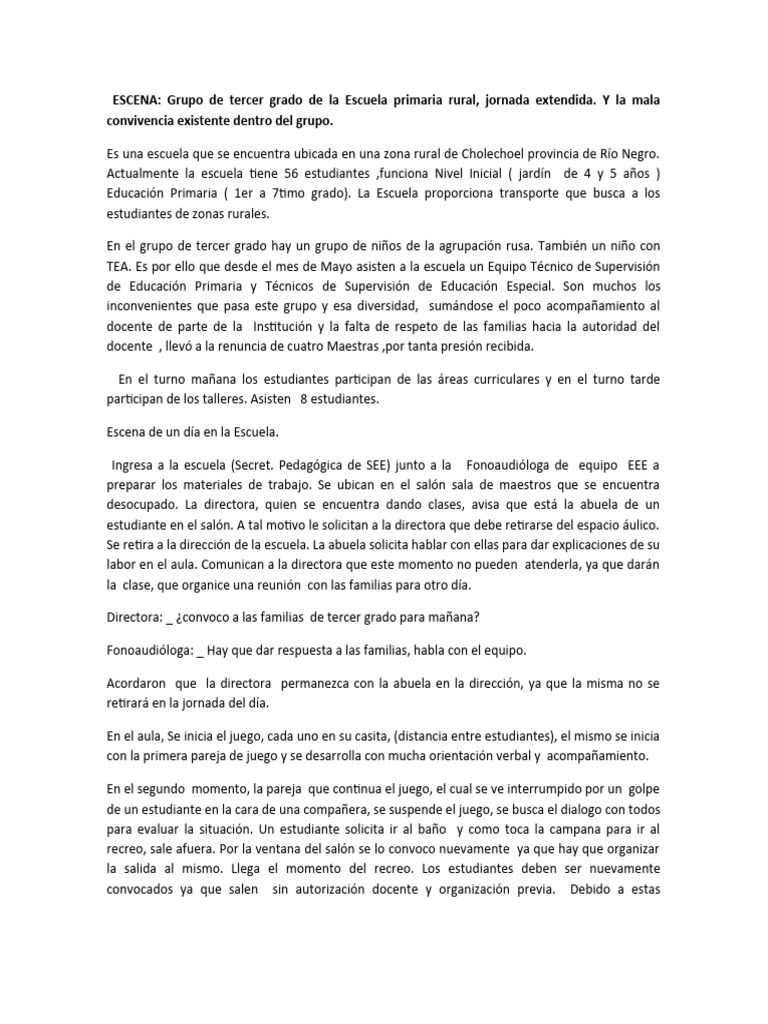 Problemas de convivencia en tercer grado | PDF | Educación primaria ...