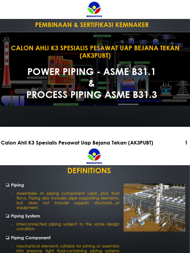  1 240721 materi power piping asme b31 1 b31 3 download free pdf