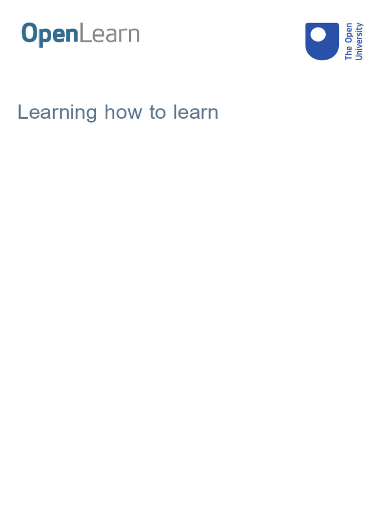 learning_how_to_learn_printable | PDF | Learning | Creative Commons License