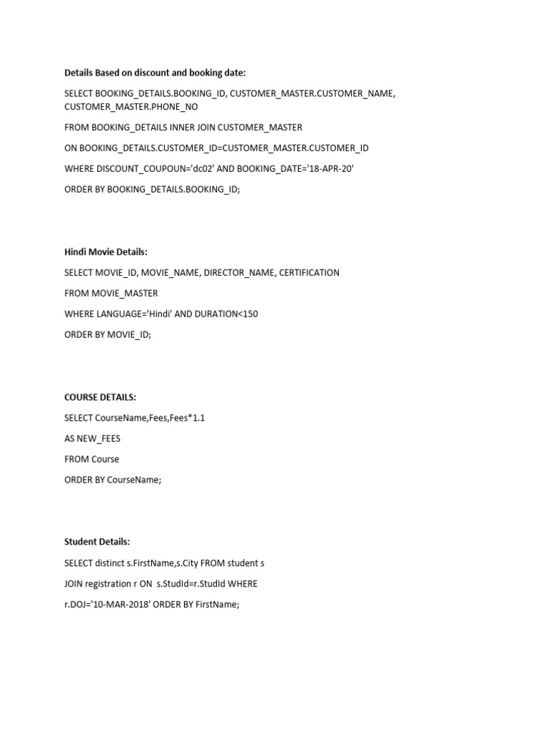 RDBMS Codes | PDF | Windows Xp Typefaces | Microsoft Typefaces