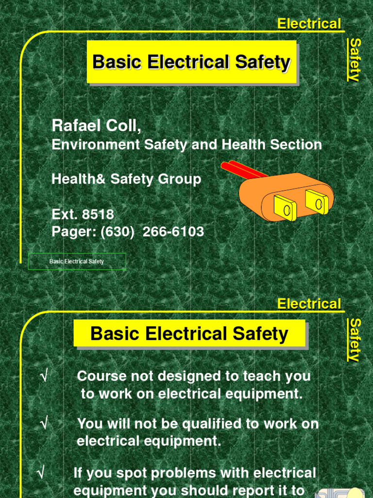 Basic Electrical Safety | PDF | Power (Physics) | Electricity