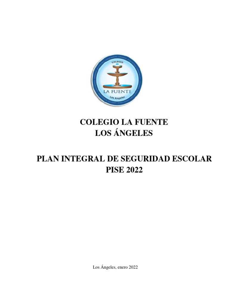 Plan Integral de Seguridad Escolar 2022 | PDF | Invalidez | Educación ...