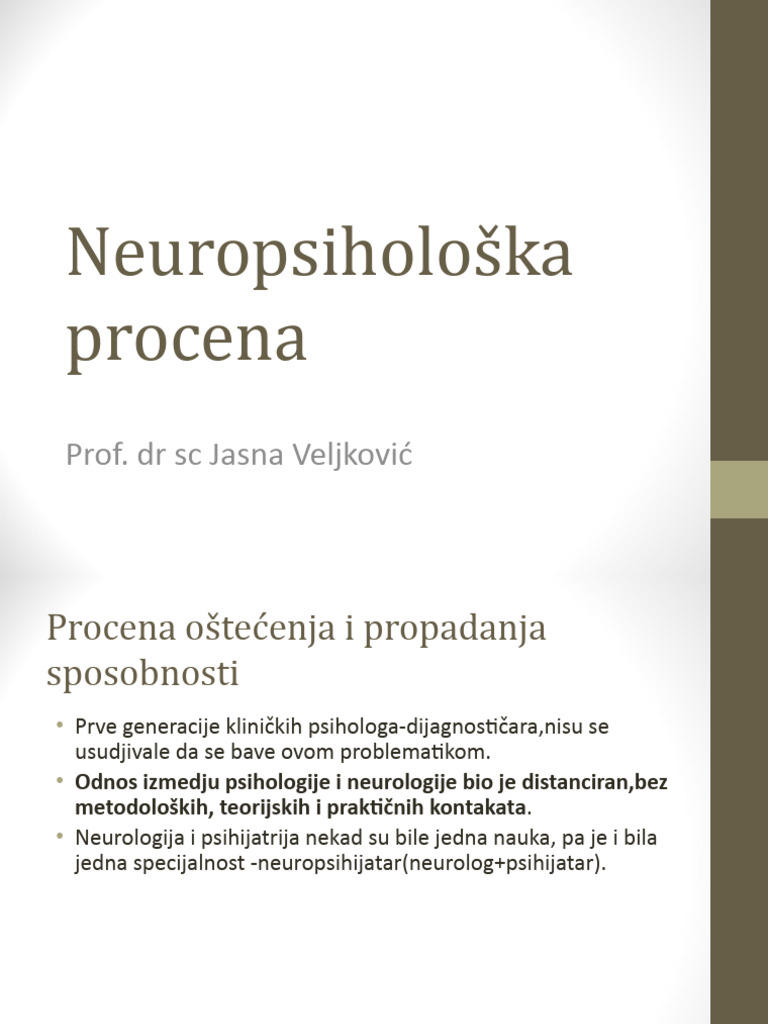 Neuropsiholoska Procena | PDF