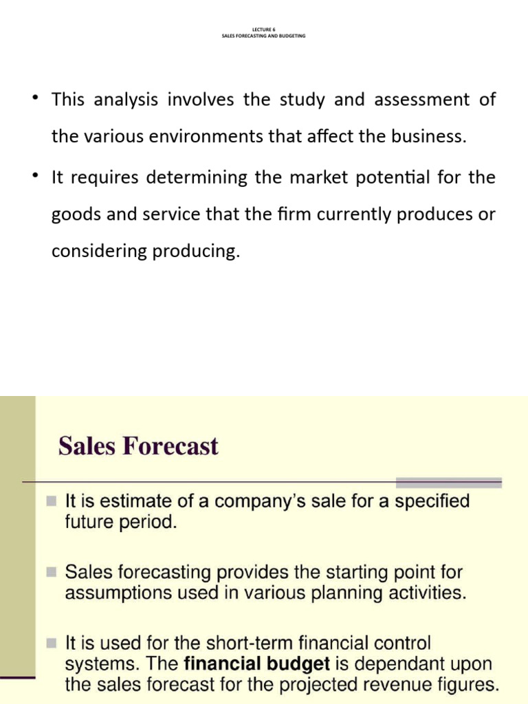 Sales Forecasting and Budgeting Guide | PDF | Sales | Budget