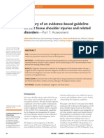 Summary of an Evidence Based Guideline on Soft Tissue Shoulder Injuries and Related Disorders Part 1 Assessment