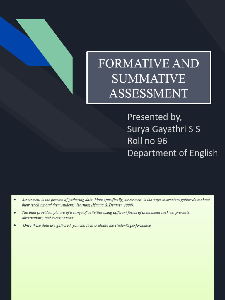 Understanding Assessment Types: Formative & Summative | PDF ...