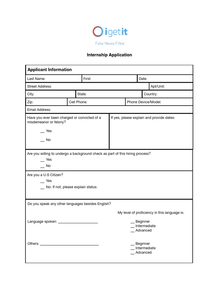 Oigetit - Job Application - 2024 | PDF | Application Software | Internship