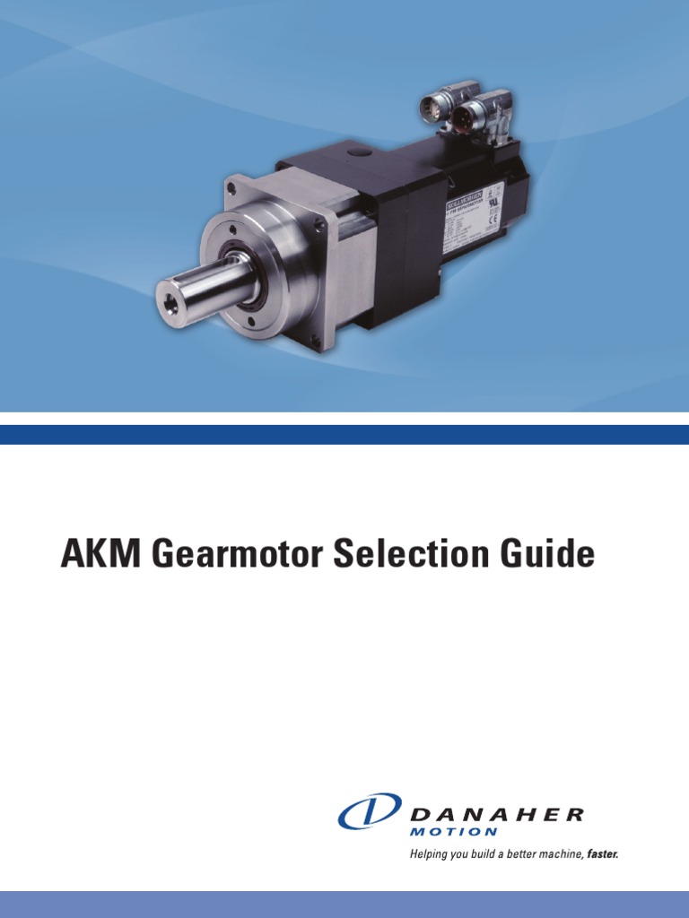 AKM Gearmotor Selection Guide Cten Electric Motor Gear