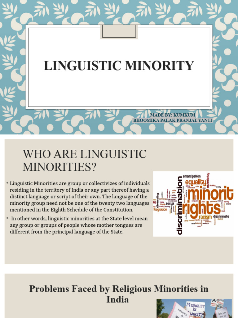 Understanding Linguistic Minorities in India | PDF | Minority Group