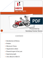 Hero Moto Corp Power Point Presentation