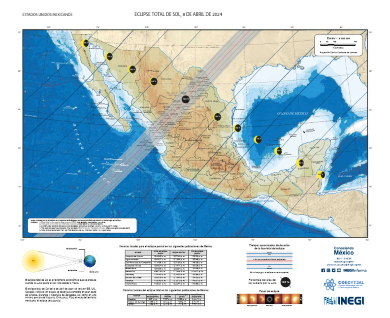 Eclipse Total de Sol en México 2024 | PDF | Cuerpos del sistema solar ...