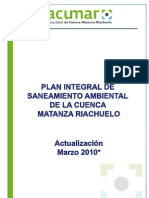 Plan Integral de To Ambiental de La Cuenca Matanza Riachuelo Marzo 2010