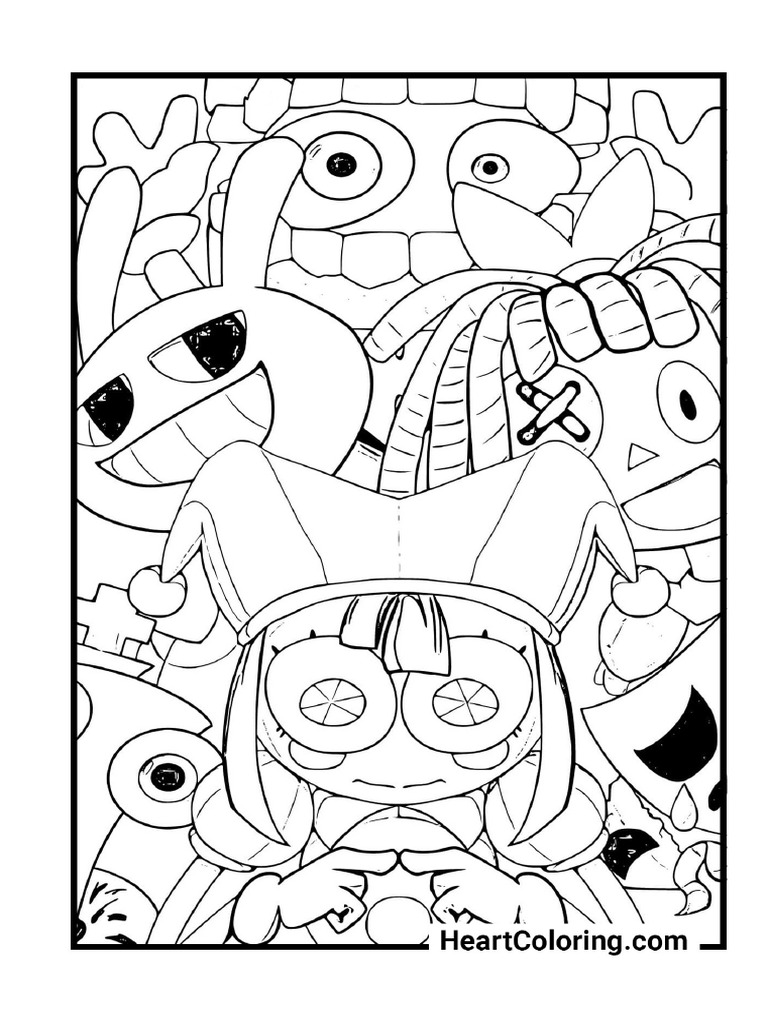 1110 Pomni in A New Environment The Amazing Digital Circus Coloring