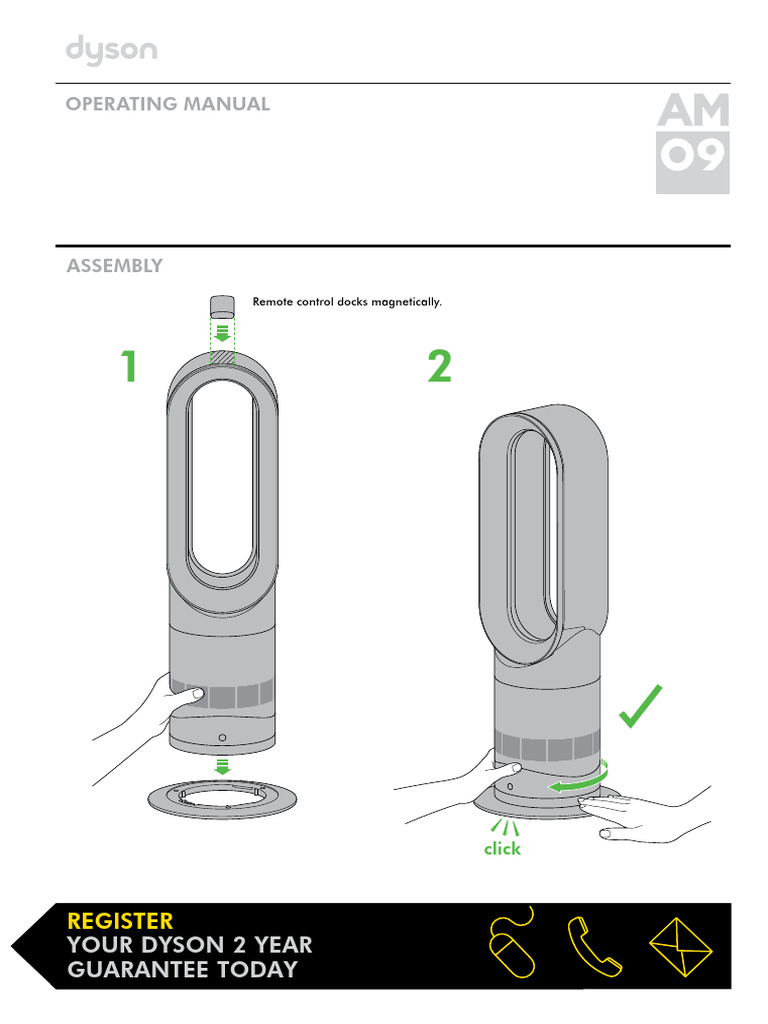 Dyson AM09 Hot - Cool Fan Heater Black - Nickel 302644 01