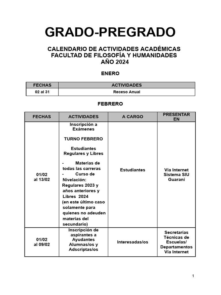 ANEXO I Grado Pregrado | PDF | Enseñando