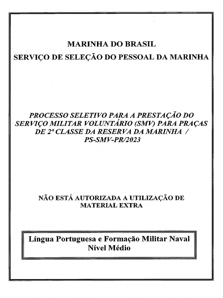 Prova SMV PR 2023 Med Amarela | PDF