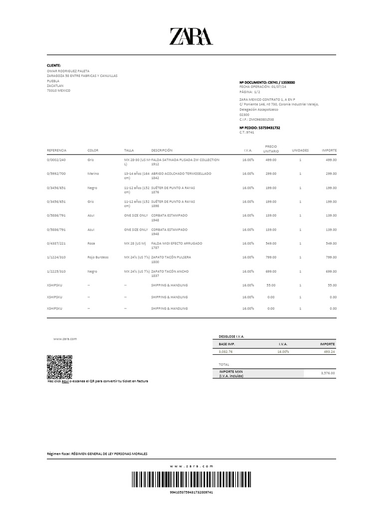 Invoice C9741 1359000 | PDF