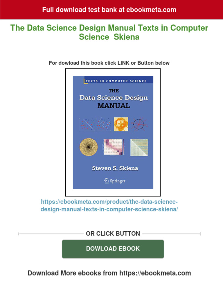 Get the data science design manual texts in computer science skiena