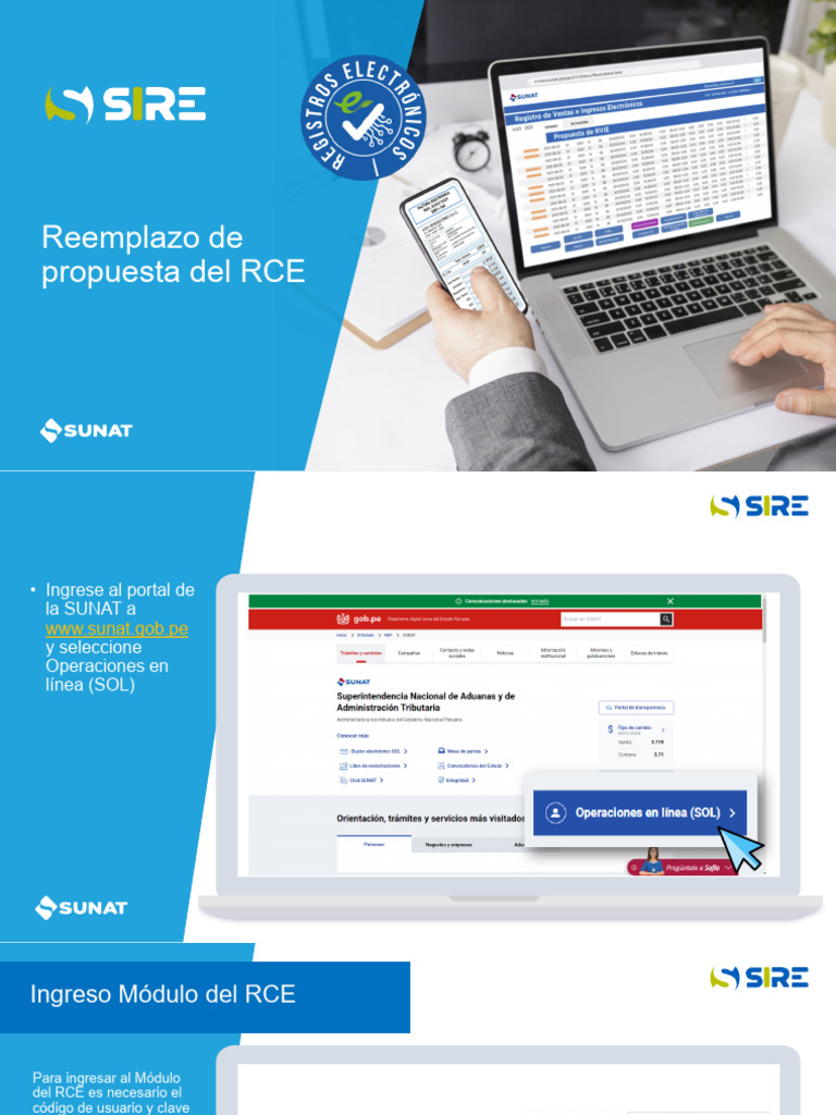 Reemplazo de Propuesta RCE en SUNAT | PDF | Informática | Software