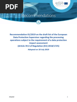 2019 07 10 edpb DPIA list