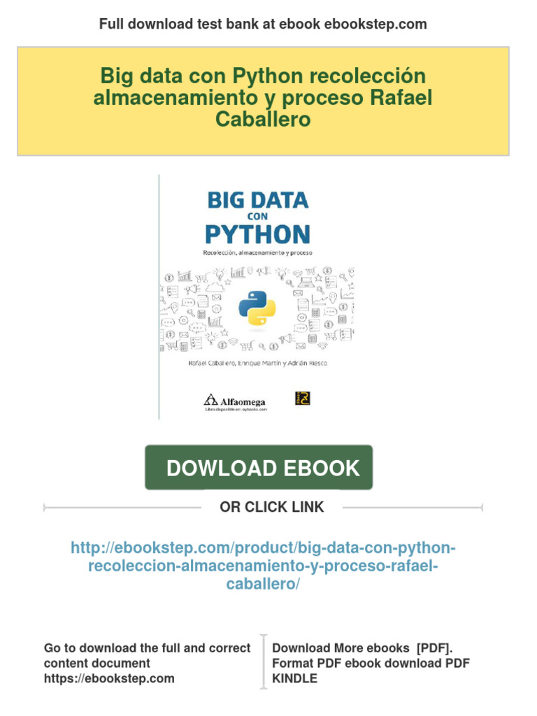 (PDF Download) Big Data Con Python Recolección Almacenamiento y Proceso ...