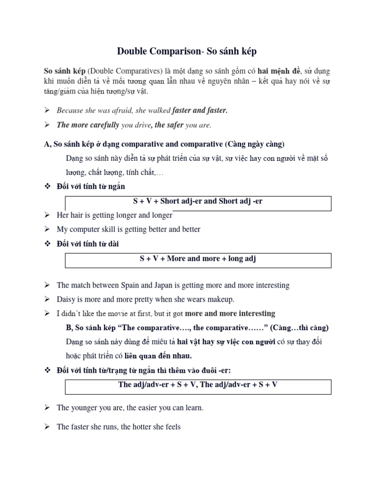 Understanding Double Comparatives | PDF