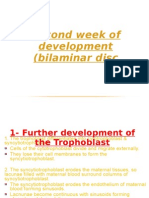 Second Week of Development (Bilaminar Disc