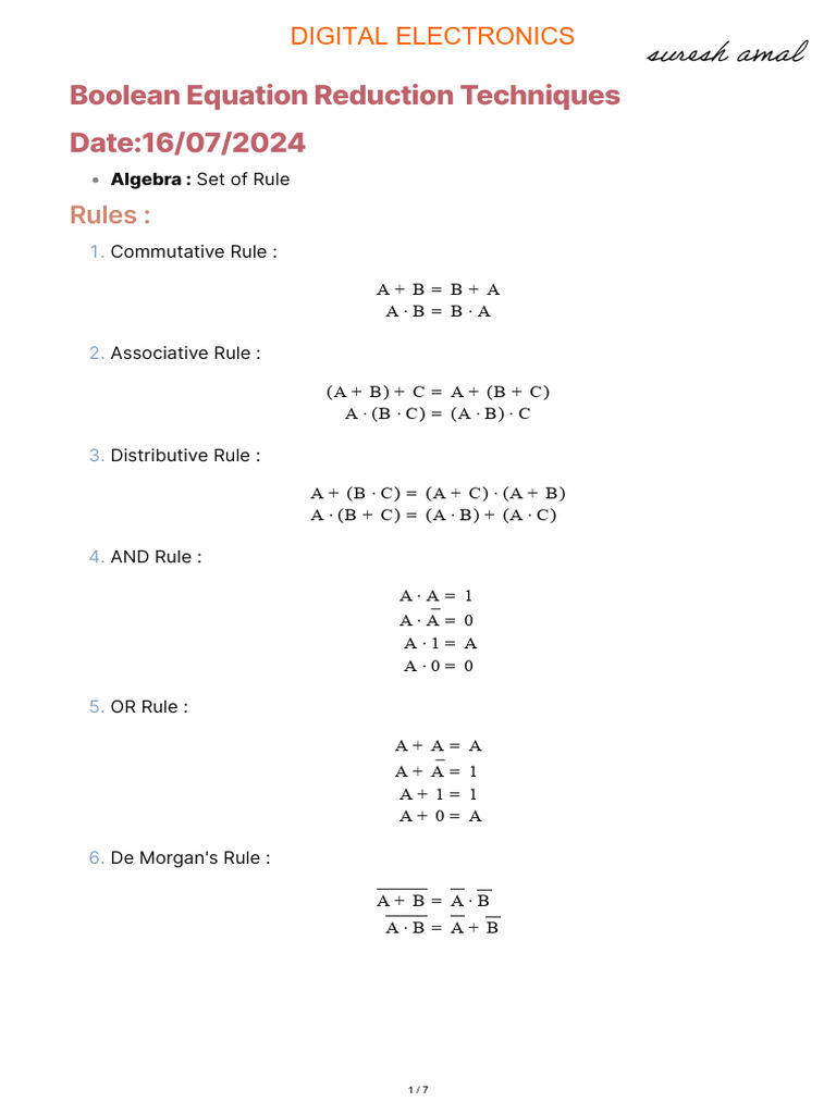 Boolean Equation Reduction Techniques 180724-1 | PDF | Mathematical ...