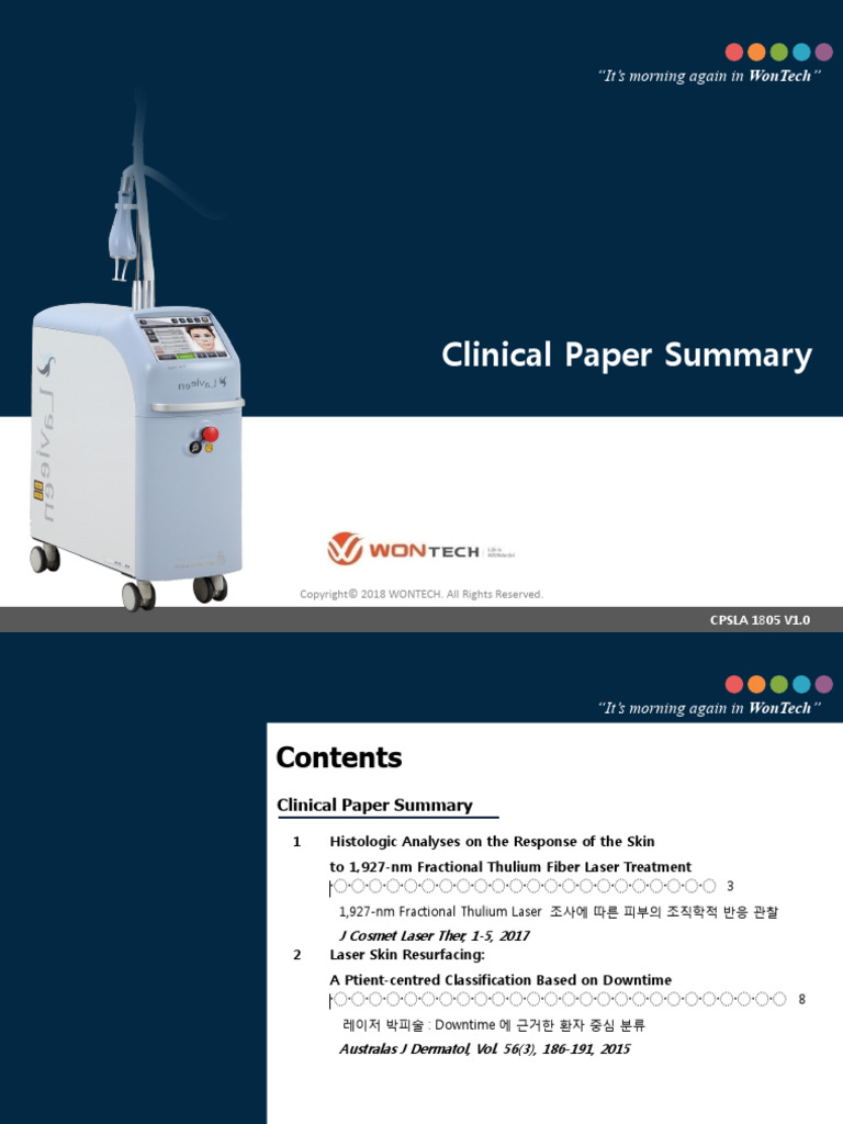 (Lavieen) Clinical Paper Summary Basic 201805 V1.0 | PDF | Laser ...