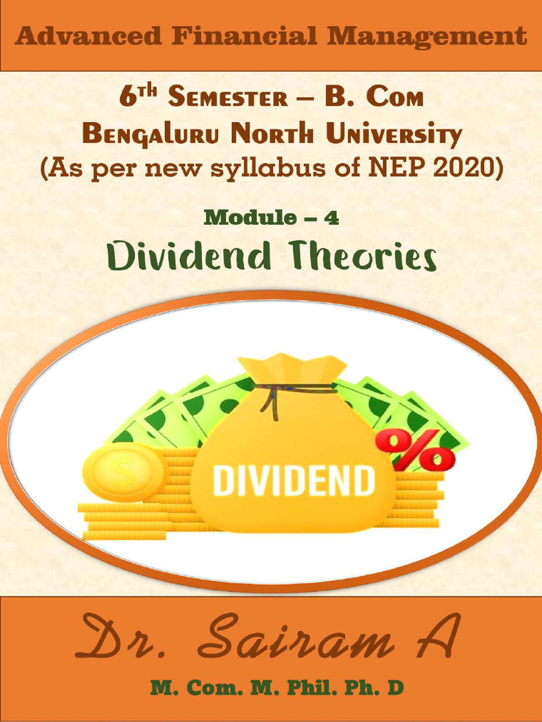 Module - 4 - Dividend Theories Income Tax 2 | PDF