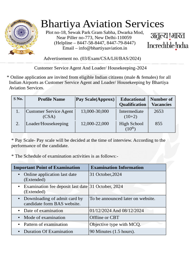 BAS 2024 Customer Service Agent Exam | PDF | Identity Document