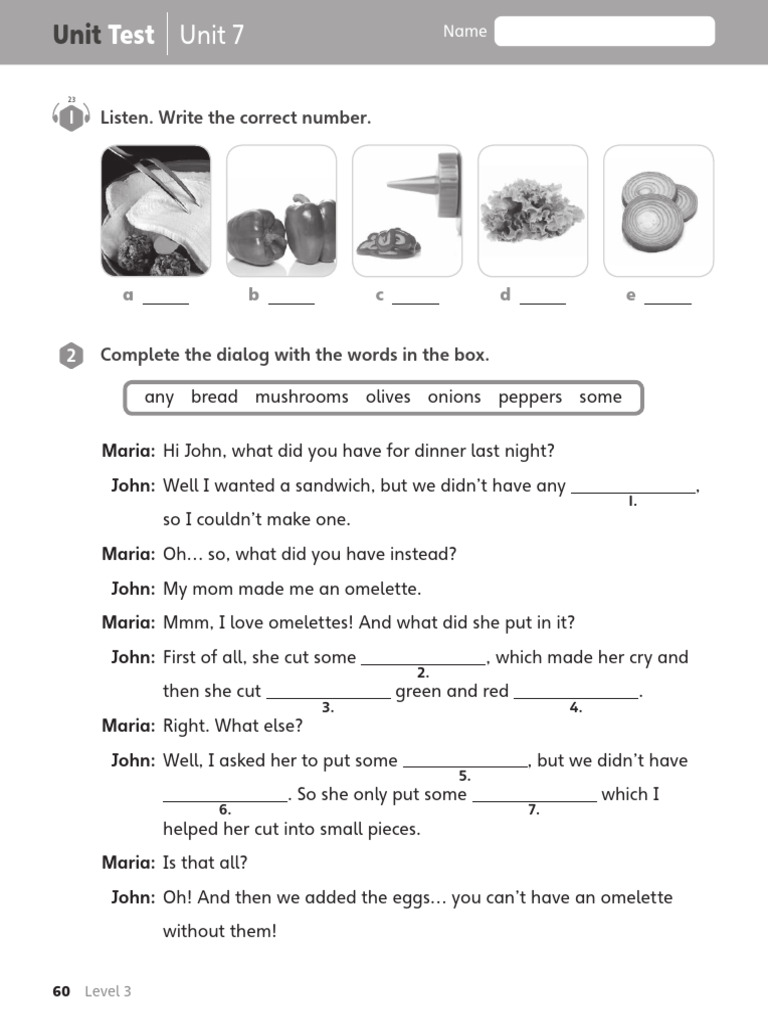Level 3 Unit 7 Listening Exercise | PDF