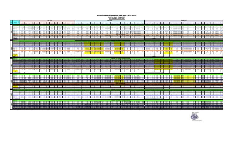 SMK - Roster Mata Pelajaran Ta. 2024-2025 R.02 | PDF