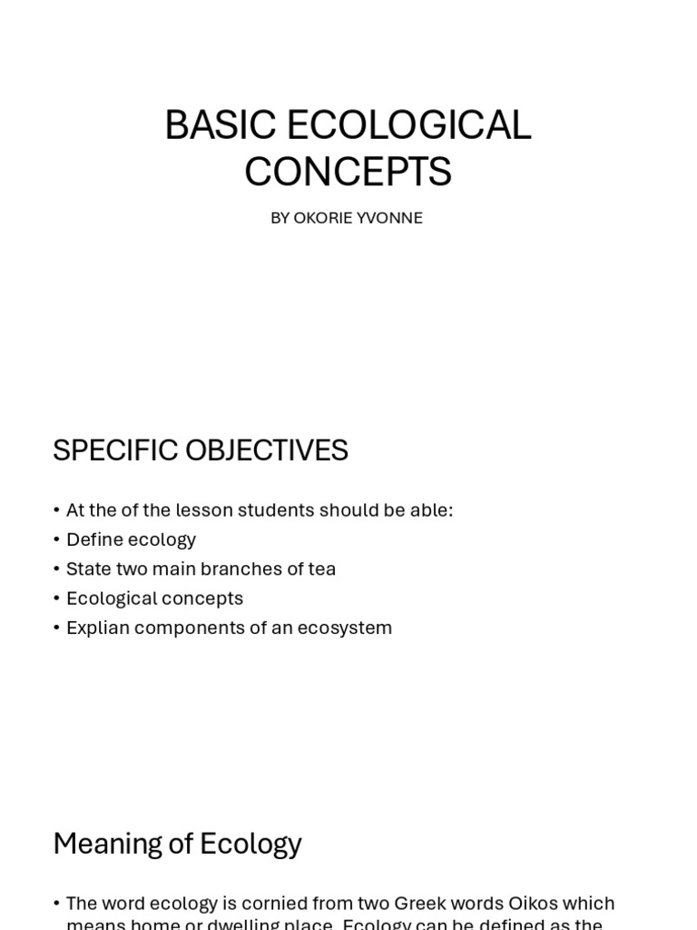 Understanding Basic Ecology Concepts | PDF | Natural Environment | Ecology