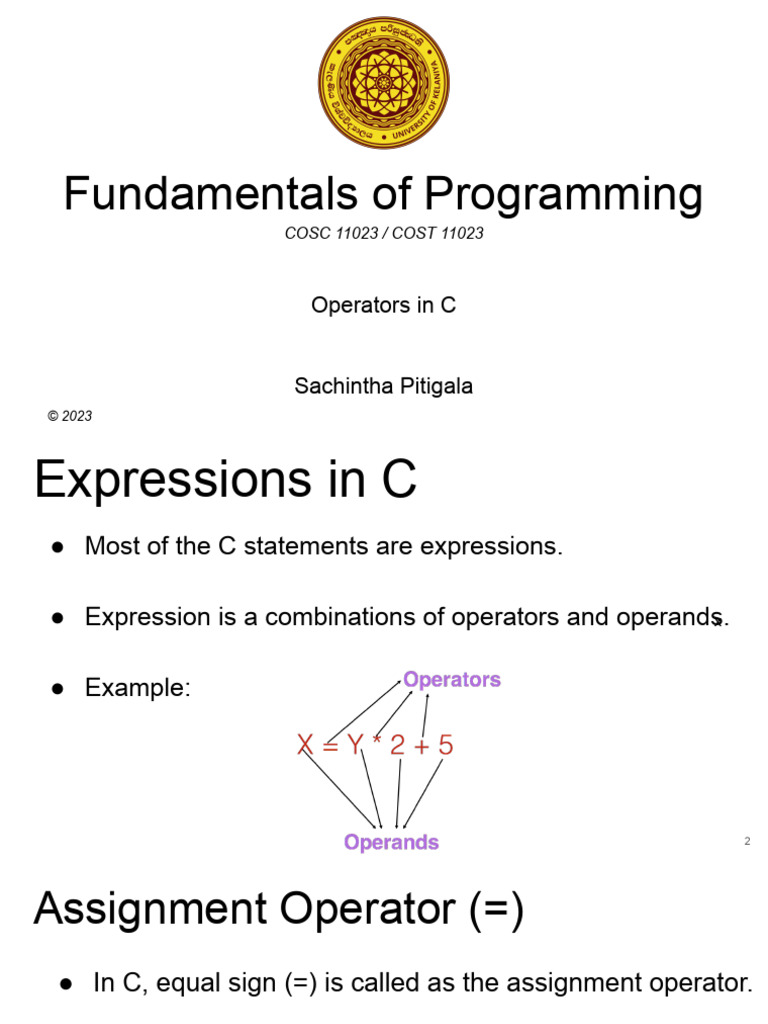 Lecture 05 | PDF | Arithmetic | Computer Programming