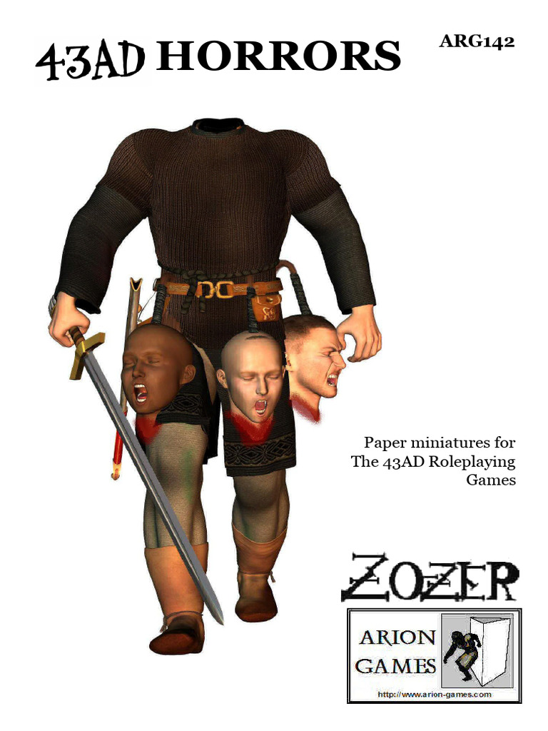 43AD RPG Horrors Paper Miniatures | PDF
