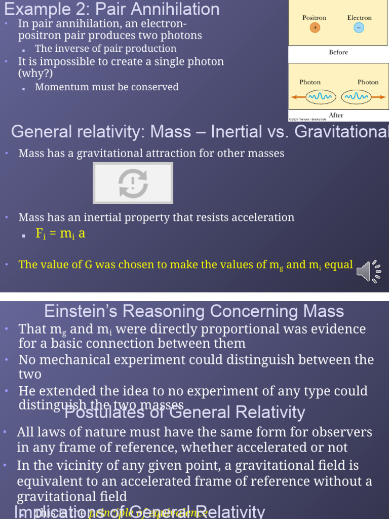 Pair Annihilation and General Relativity | PDF | Electromagnetic ...