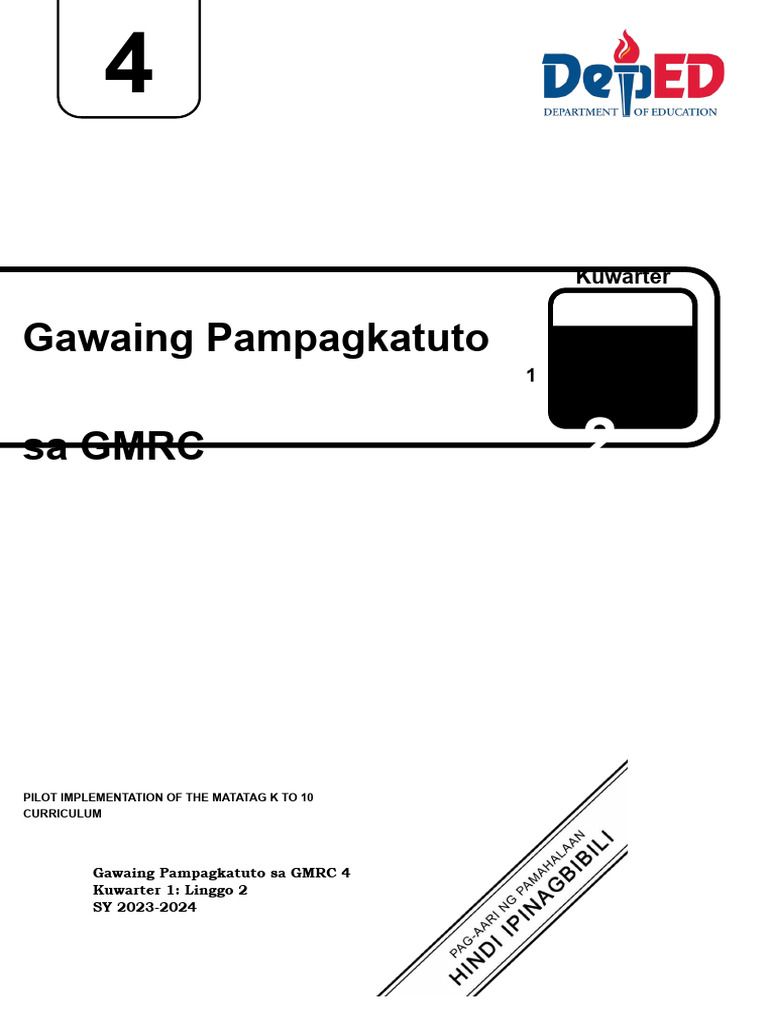WS - GMRC 4 - Q1 - Week2 - FINAL | PDF