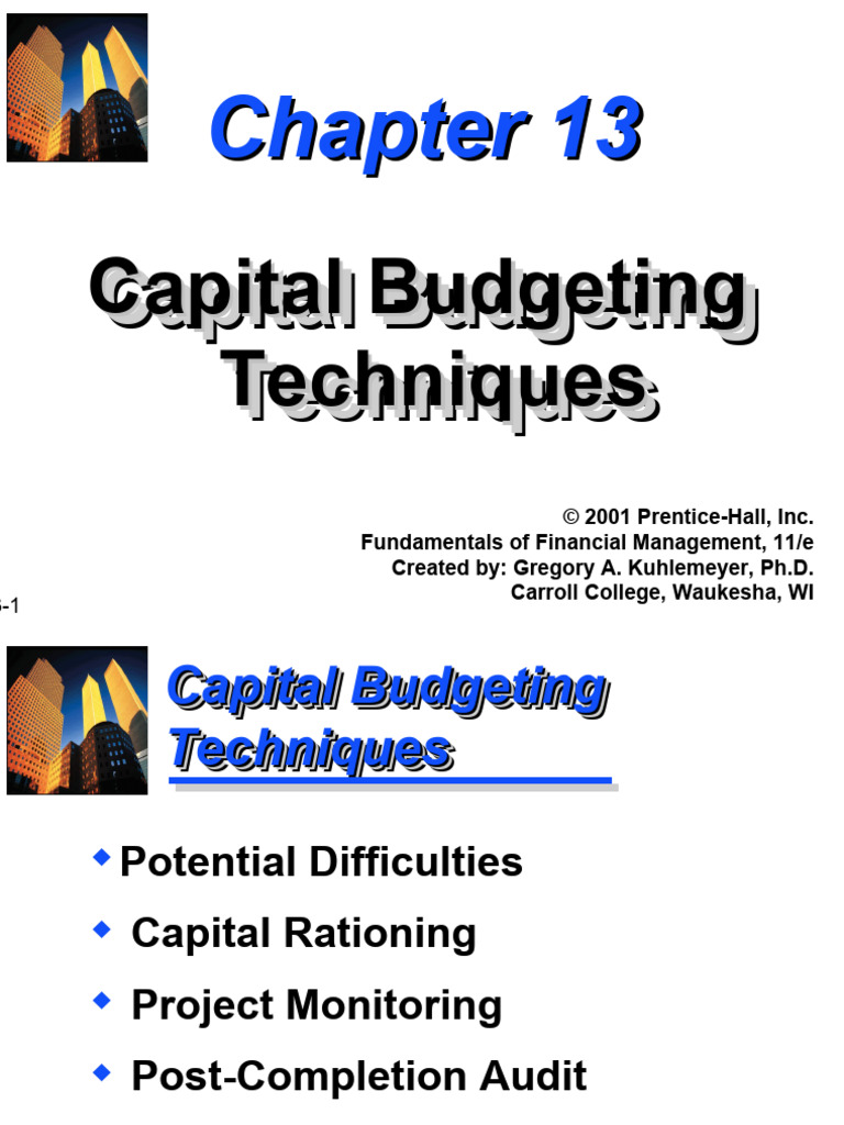 Capital Budgeting Techniques Overview | PDF | Net Present Value ...