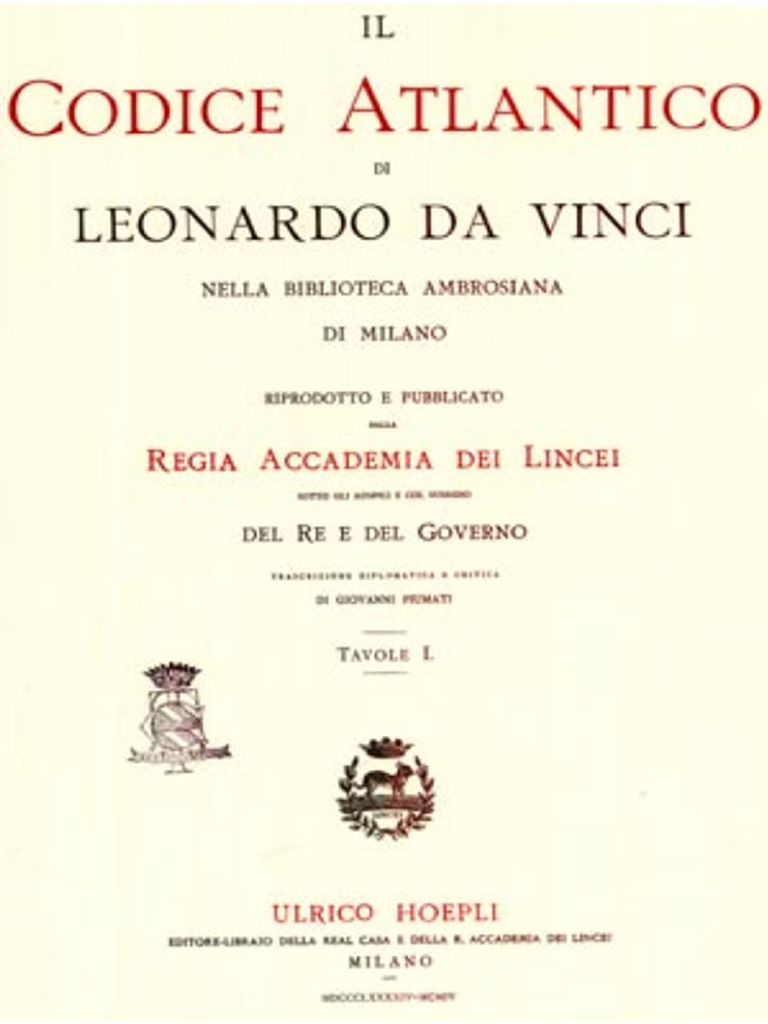 Codex Atlanticus - Leonardo Da Vinci | PDF