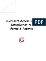 Microsoft Access 2007 Introduction To Forms & Reports